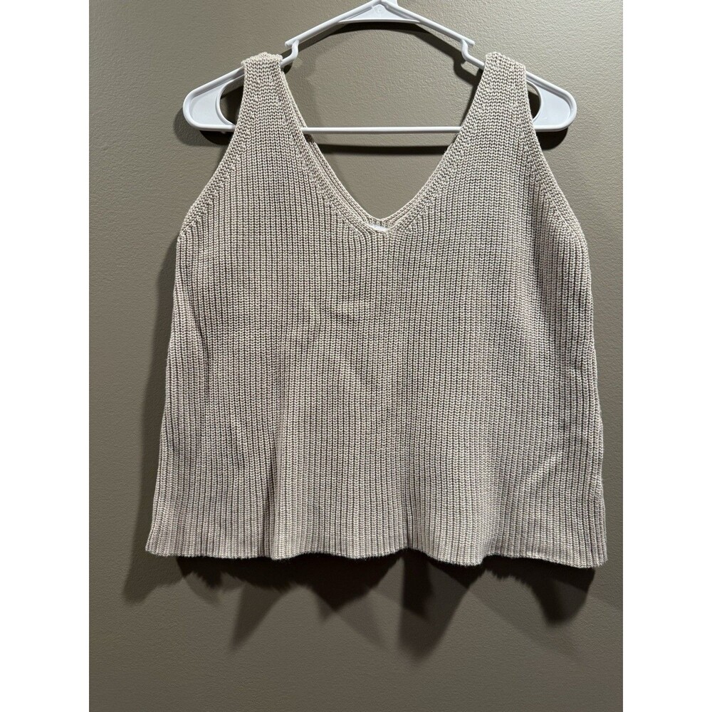 Gilly Boxy Women’s Knit Sweater Tank Tan Size Small/Medium